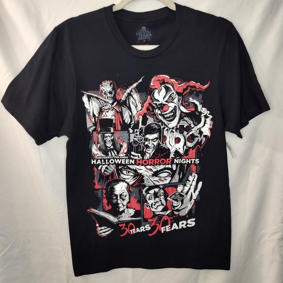 Universal Halloween Horror Nights 2020 HHN 30 Years 30 Fears Icons Shirt Small - Picture 1 of 6